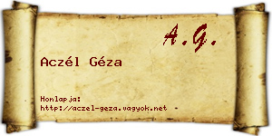 Aczél Géza névjegykártya